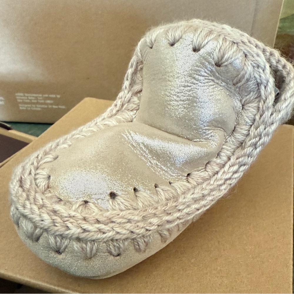 Mou Kids Rose Cream Kids Moccasin